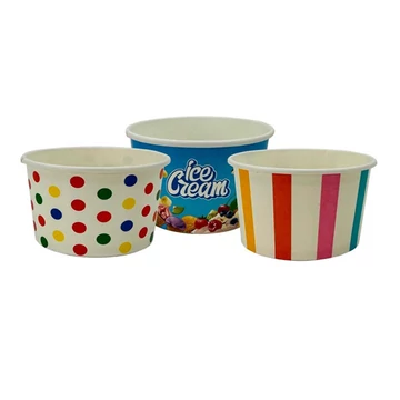 Fagyis papírtégely mintás 245ml 50db/cs  21500062