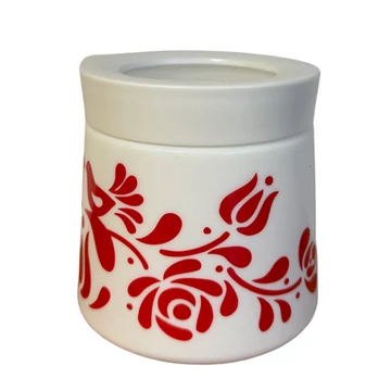 Fűszertartó fedővel 500ml opál népi minta  240027