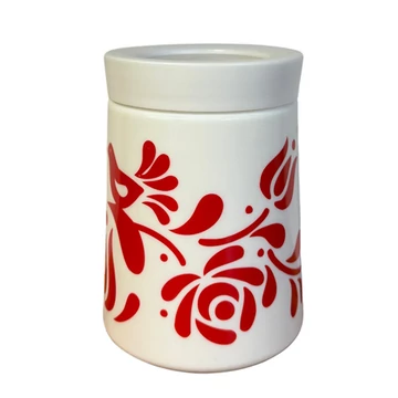 Fűszertartó fedővel 750ml opál népi minta  240026